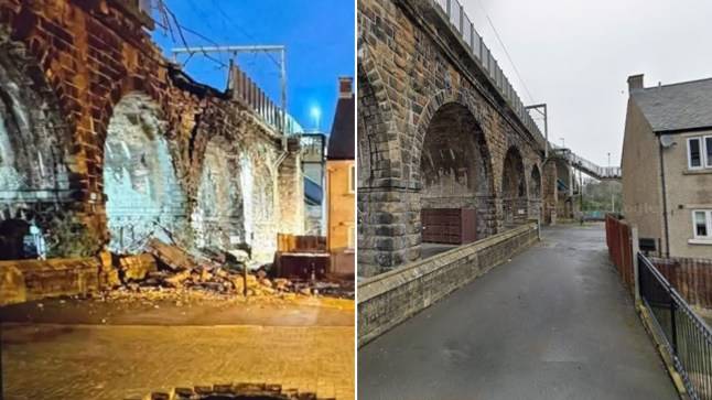 An AI-generated image of a collapsed bridge shut down a railway line – who’s behind it?