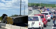 FOTOS: Camión se vuelca y atraviesa carriles del expreso 52 en Ponce