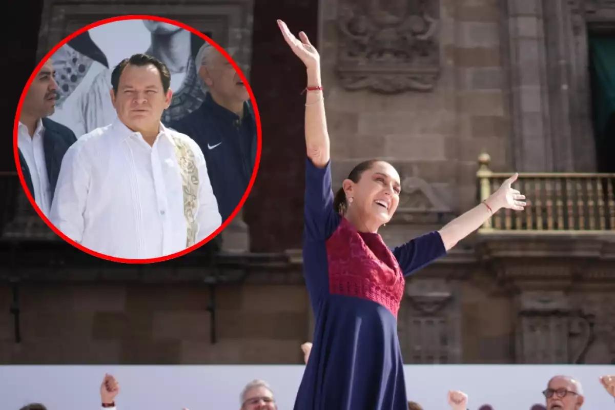 “Todo mi reconocimiento”: Díaz Mena respalda a Claudia Sheinbaum y acude al festejo por los siete años de la 4T