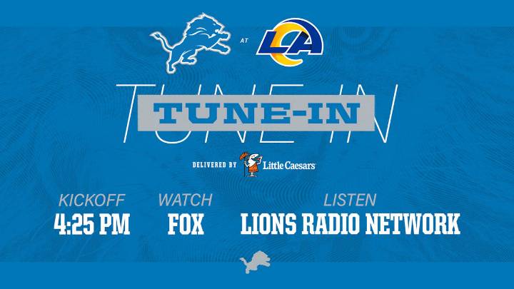 Lions at Rams: How to watch, listen and follow