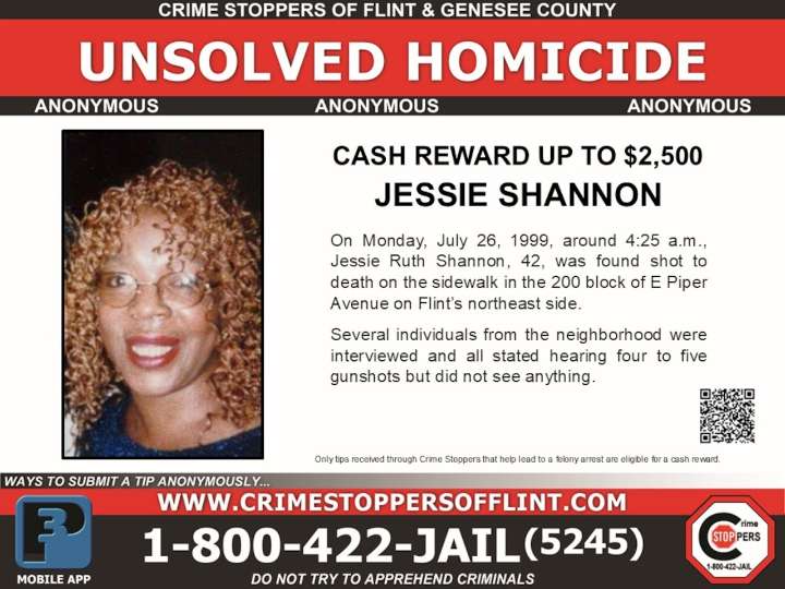 Reward offered for info about 1999 unsolved Flint homicide