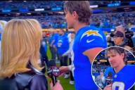 Justin Herbert has awkward moment with ESPN's Laura Rutledge after 'MNF' triumph