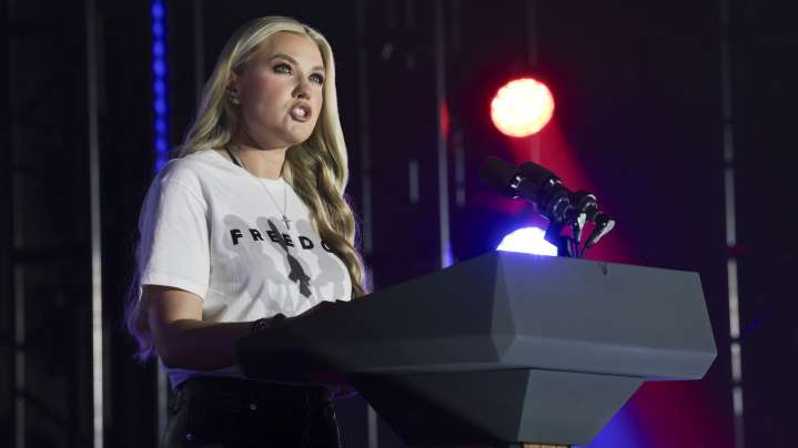 Erika Kirk Tones Down Her Mar-A-Lago Barbie Aesthetic With Frizzy Hair Disaster