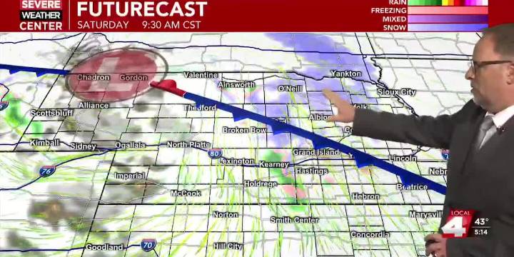 A little bit snow, a little bit of rain, but a big dip in temperatures this weekend