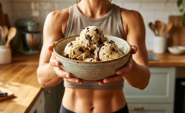 Receta: helado proteico sin azúcar de banana y chocolate