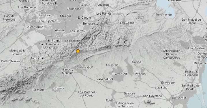 Murcia registra un terremoto de 2,6 grados de magnitud