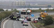 Un accidente en la A-66 en Sevilla deja tres muertos