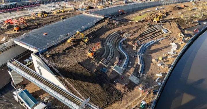 Riverside Road to stay closed until spring for completion of 'iconic' Stockton Waterfront urban park