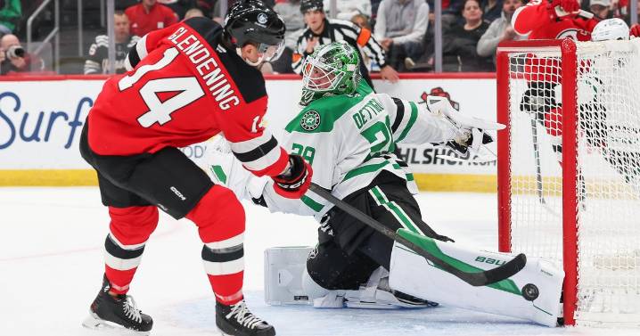 Robertson scores, Oettinger shines as Stars shut out Devils 3