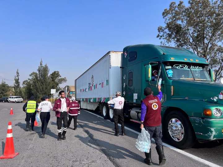 En marcha, operativo en la Peñón-Texcoco por peregrinaciones a la Basílica de Guadalupe