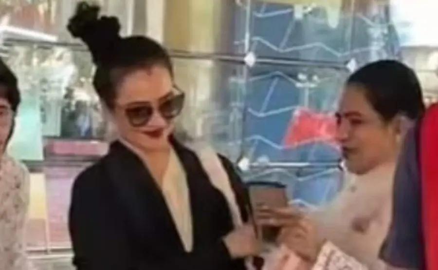 ‘Jaya Bachchan 2.0’: Internet Reacts As Rekha Pushes Away Fan Trying To Click Selfie At Airport