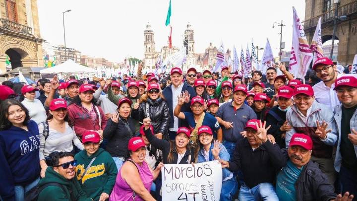 Acarrean a funcionarios del Ejecutivo de Morelos y a personas beneficiarias a festejo de la 4T