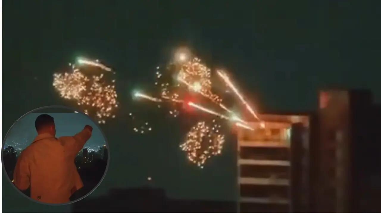 ¡Los buscan! Por video de Daddy Yankee pillaron a unos tirando pólvora desde un apartamento en la alborada de Medellín