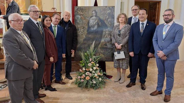 Sollana ya exhibe el cuadro restaurado de la Inmaculada del siglo XVIII