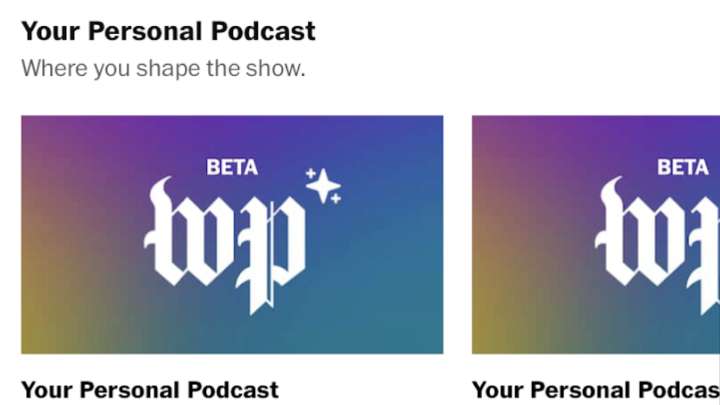 Is The Washington Post's new AI podcast a hallmark of the future?