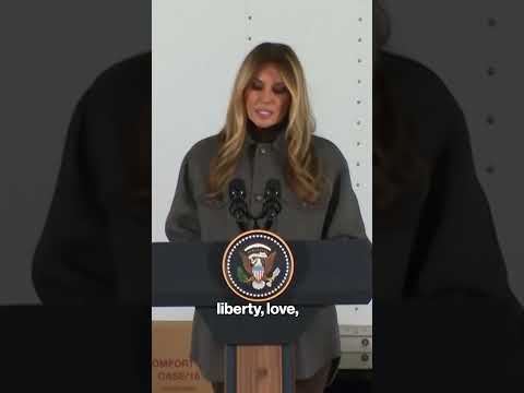 Melania Trump, Usha Vance, and Cheryl Hines Make Care Packages For Military Families #shorts