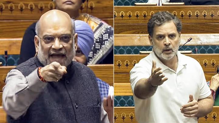 Rahul Gandhi-Amit Shah tiff to Opposition walkout: What all happened during HM’s address on election reforms