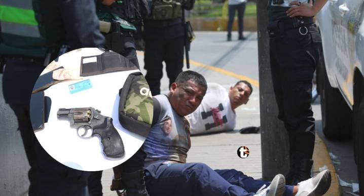 ¡Cayeron en Javier Prado! Hermanos armados con granada extorsionaban a colectiveros en plena hora punta La PNP detuvo a Hernán y Jesús González Salas, falsos jaladores que cobraban cupos diarios y sem