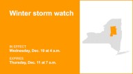 Winter storm watch affecting New York Wednesday and Thursday