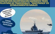 Armada: se abrió la inscripción para Marineros Tropa Voluntaria No Tradicionales
