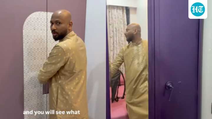 Man shows almirah placed inside wardrobe in viral video