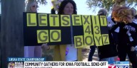 Iowa football team leaves for first-ever championship game