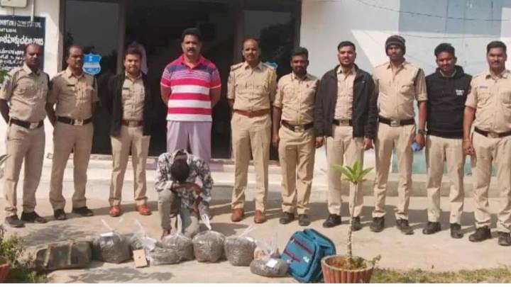 Excise Dept Seized 14 kg ganja in Ghatkesar, 1 arrested