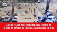 Several people were feared dead after gunfire erupted at Bondi Beach during a Hanukkah gathering