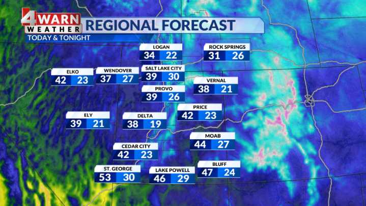 Increasing clouds and cold through Tuesday morning
