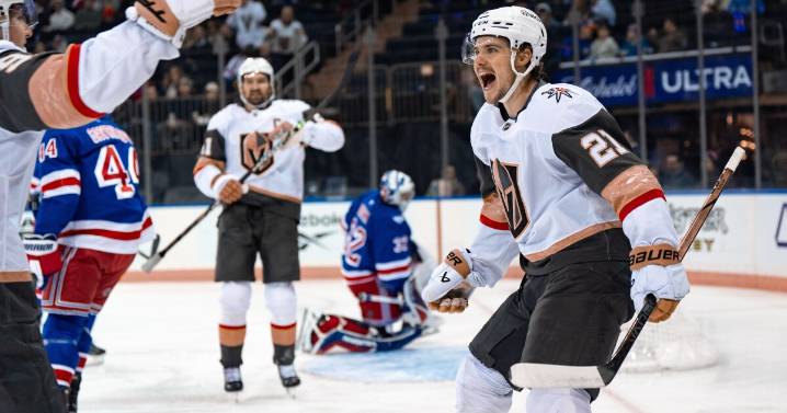 Eichel scores late in OT as Golden Knights beat Rangers 3