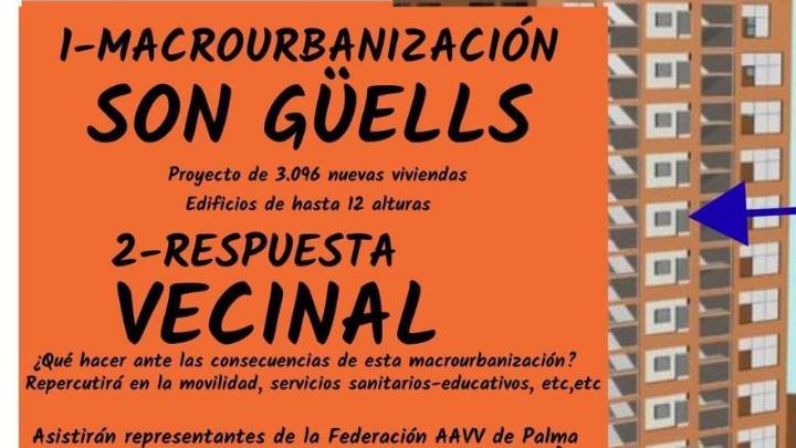 Convocan una asamblea vecinal ante la preocupación por la macrourbanización de Son Güells