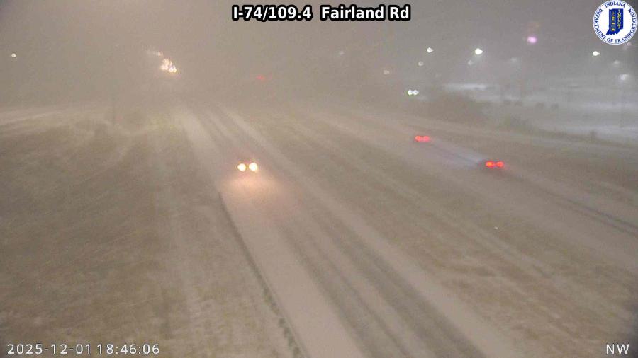 Latest round of snow causing road conditions in central Indiana to deteriorate