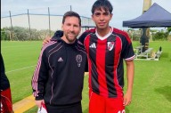 Tahiel Cabral, un juvenil de Santiago que juega en Miami bajo la mirada de Messi