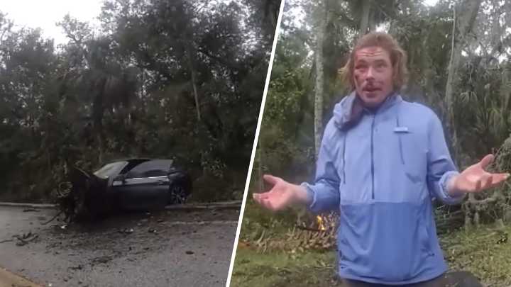 Video shows man tell Florida deputy he ‘teleported’ into stolen BMW