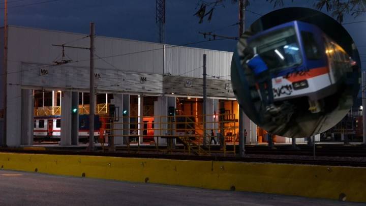 Video: Jóvenes se escabullen en Metrorrey y grafitean tren en Estación Talleres