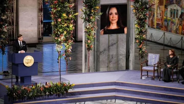 María Corina Machado dedica el Nobel de la Paz a todos los venezolanos y a los líderes que la apoyaron