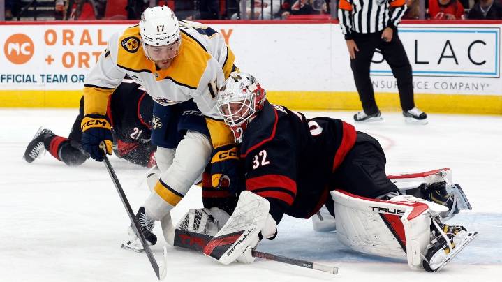 Blake has 2 goals and an assist to lead the Hurricanes past the Predators, 6