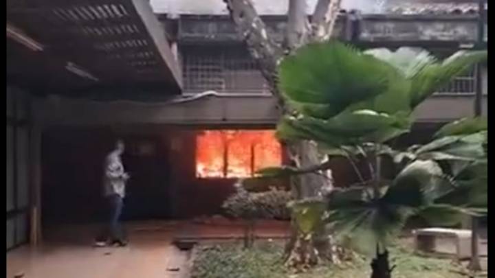 Alcalde Fico Gutiérrez denuncia toma violenta de universidad Politécnico Jaime Isaza: “Encapuchados prendieron fuego”
