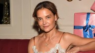 Katie Holmes rocks the underwear-as-outerwear trend in sultry lace co