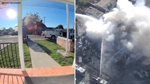 Hayward, California explosion today: 6 injured after dramatic video shows building explode, causing massive fire