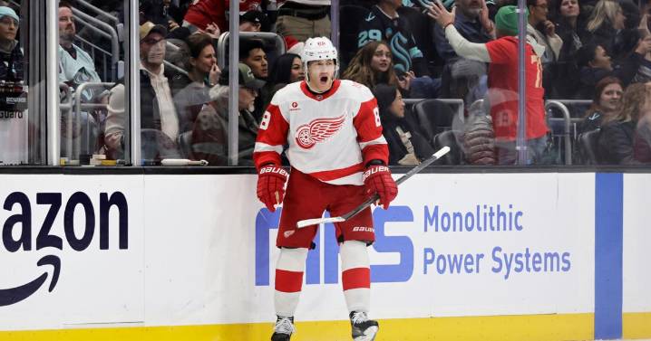 Kane scores late in 3rd period to help Red Wings beat Kraken 4