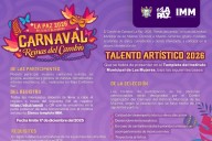 Carnaval La Paz el IMM lanzan convocatoria artística