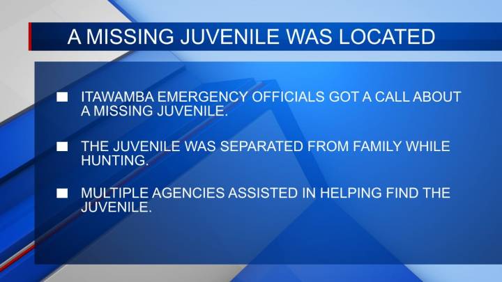 A juvenile has been found safely