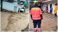 Inundaciones en Medellín por fuerte aguacero afectan viviendas y camiones cerca de La Picacha y Altavista