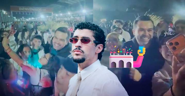 Captan a Álvarez Máynez en concierto de Bad Bunny en el Estadio GNP Seguros