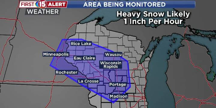 8:15 p.m.- First Alert Day Tuesday with snow and ice