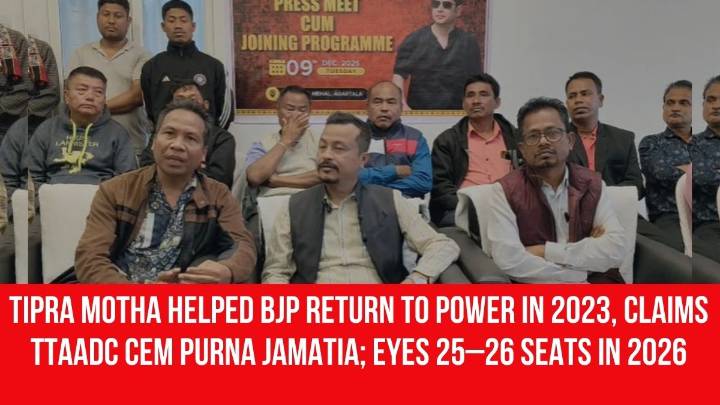 Tipra Motha Helped BJP Return to Power in 2023, Claims TTAADC CEM Purna Jamatia; Eyes 25
