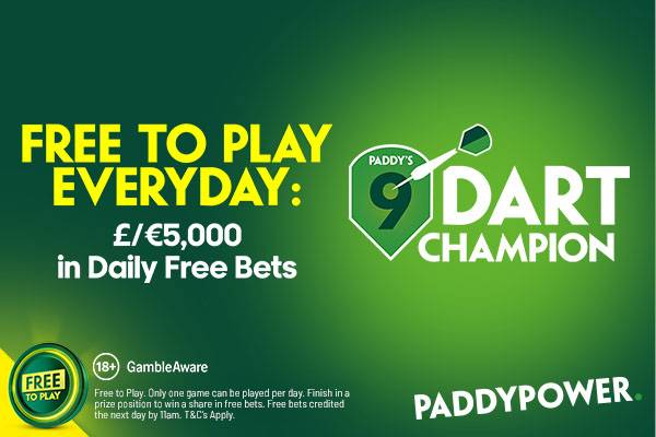 9 Dart Champion: New free-to-play daily darts game for the World Darts Championship with Paddy Power