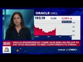 Oracle says there have been 'no delays' in OpenAI arrangement after stock slide