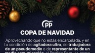 La invitación del PP a su evento navideño: invitados 'pseudomedios', 'ultras' y txistorras de aperitivo, el día que Cerdán va al Senado